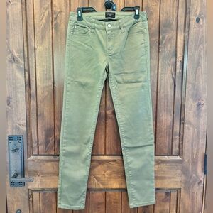 Juniors Mid-Rise Olive Skinny Ankle Jeans